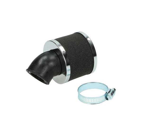 Powerfilter DMP 45 graden universeel diameter 30-35mm foam kp8 chroom/zwart