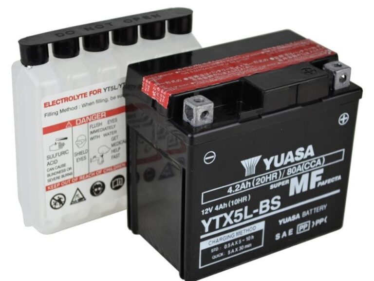 Accu yuasa ytx5l-bs onderhoudsvrij kisbee 4t