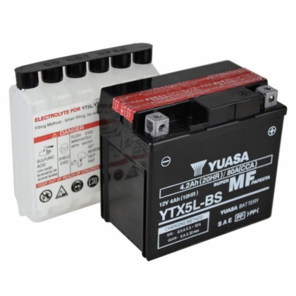 accu yuasa ytx5l-bs onderhoudsvrij kisbee 4t