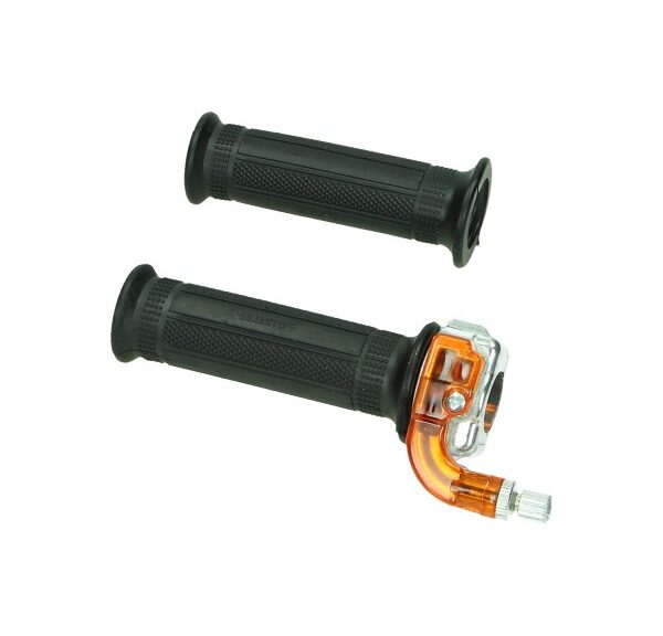 Gashendel speed haaks zwart/oranje bromfiets