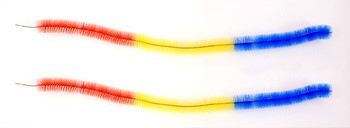 Naaf borstelset universeel blauw/geel/rood bromfiets