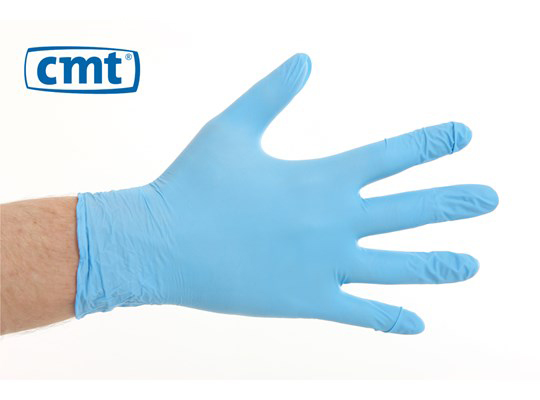 Handschoenset cmt werkplaats nitril poedervrij M blauw