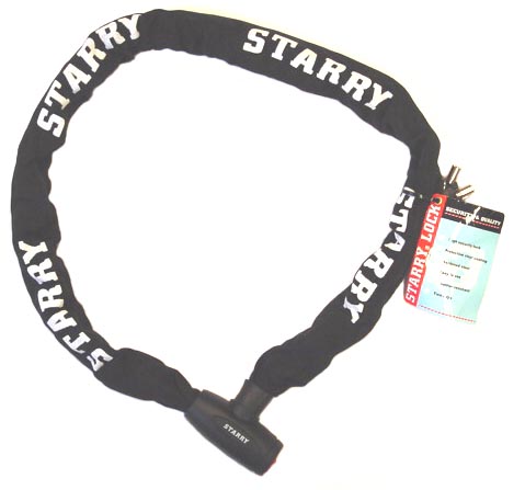 Kettingslot starry (LYNX) vaste kop 95cm zwart