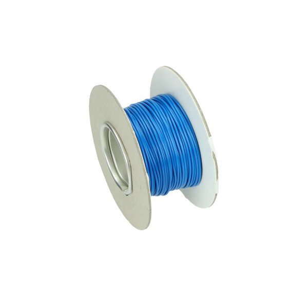 Electrisch draad 30 meter blauw per rol