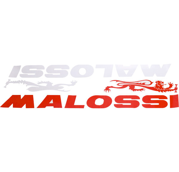Stickerset Malossi groot 60x13.5 cm wit/rood 9916852x