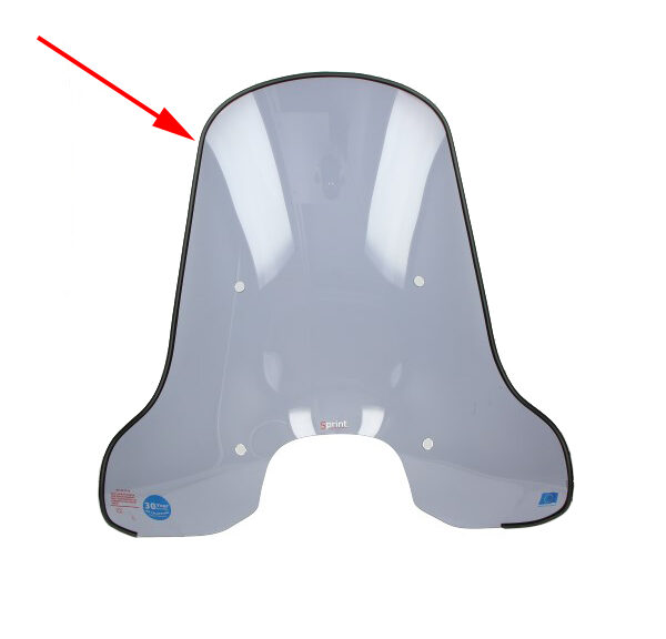 Sierstrip Regia windscherm rubber 2m zwart bromfiets