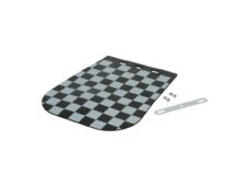 Spatlap universeel zwart/wit finish vlag bromfiets