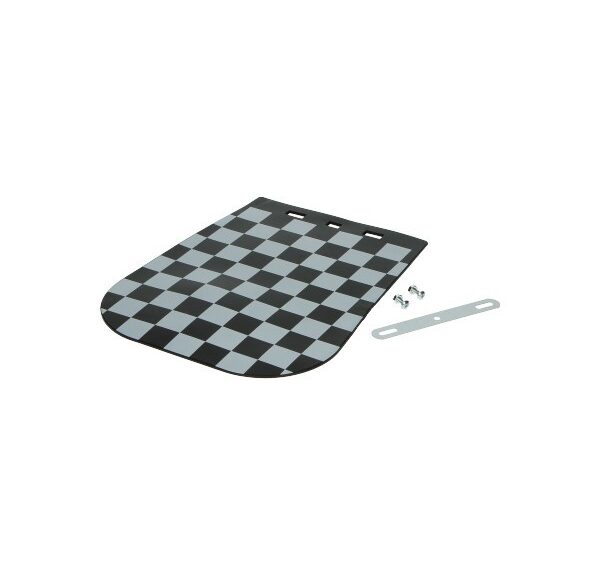 spatlap universeel zwart/wit finish vlag bromfiets