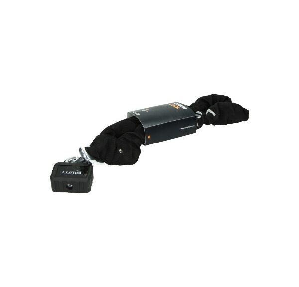 Kettingslot luma + hangslot art 5-sterren + 120cm zwart