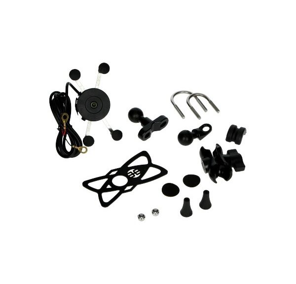 houder telefoon 12v met USB aansluiting 1pcs bromfiets