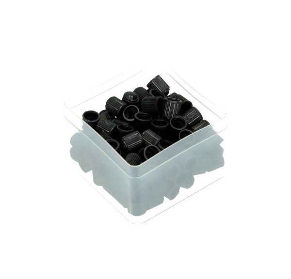 ventieldop zwart 100pcs bromfiets