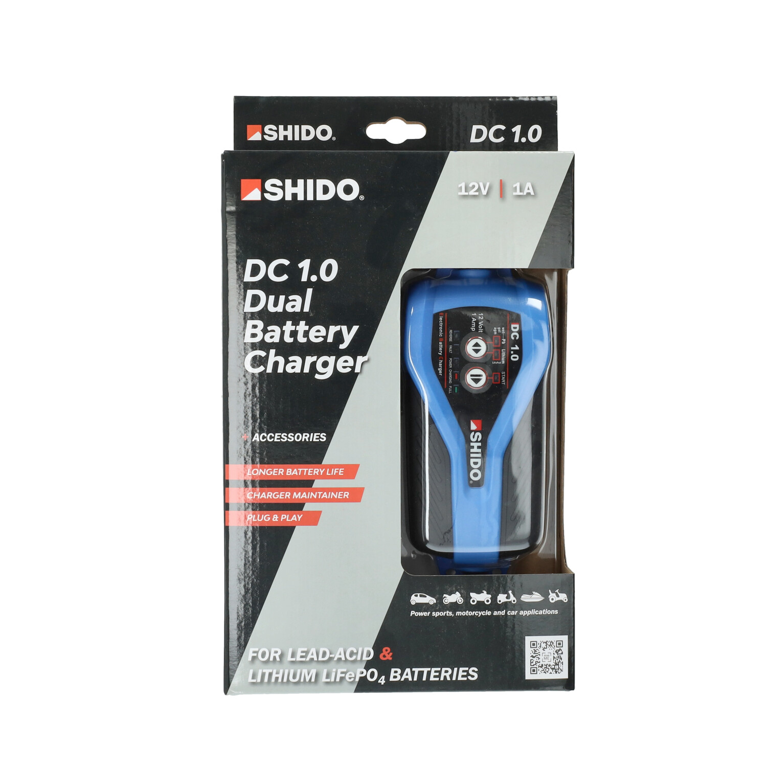 Acculader Shido 12v Lithium Ion + Loodzuur Professional Dc 1.0 - Afbeelding 2