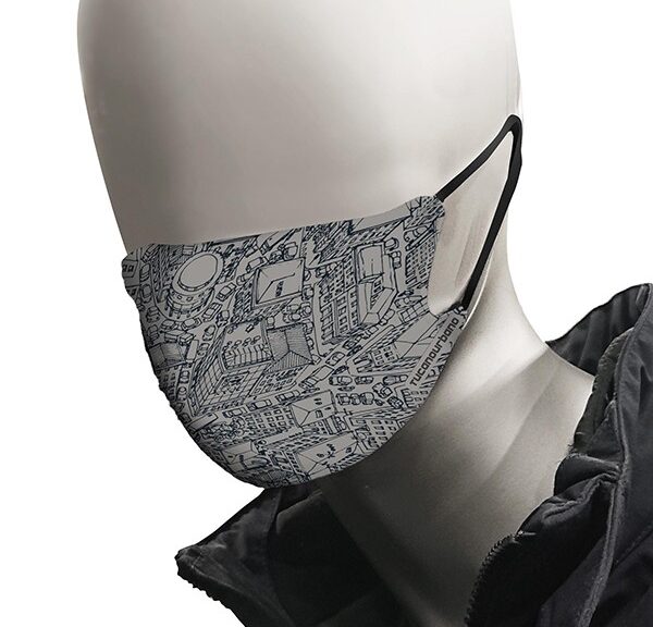mondmasker tucano helm jet nano 2 stuks uitwasbaar blauw/wit 662=op=op