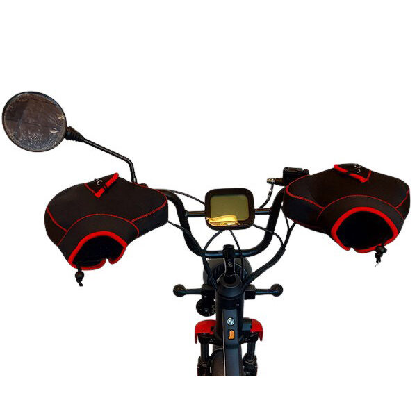 Handmofset DMP universeel neoprene zwart/rood fatbike