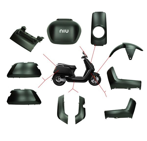 plaatwerkset DMP zwart mat 10-delig niu n1s