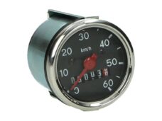 km tellerklok 60km/u zwart/chrome 48mm zwart/chroom camino