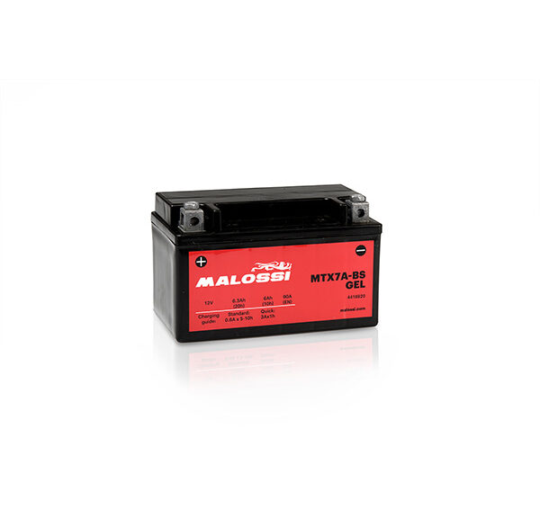 Malossi MTX7A-BS sla/gel battery — suitable for Peugeot