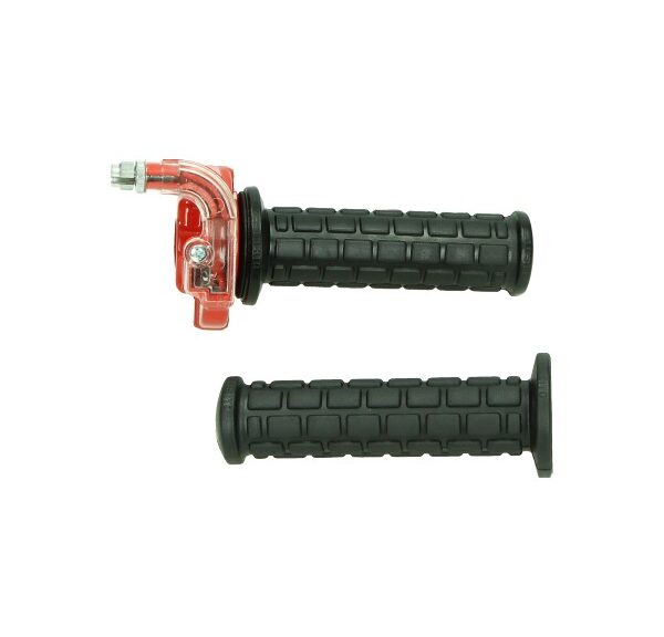 Gashendelset lusito speed haaks rood/zwart bromfiets