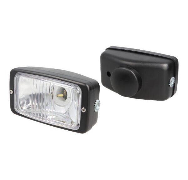 koplamp guia rechthoekig (made in EU) 142mm zwart bromfiets