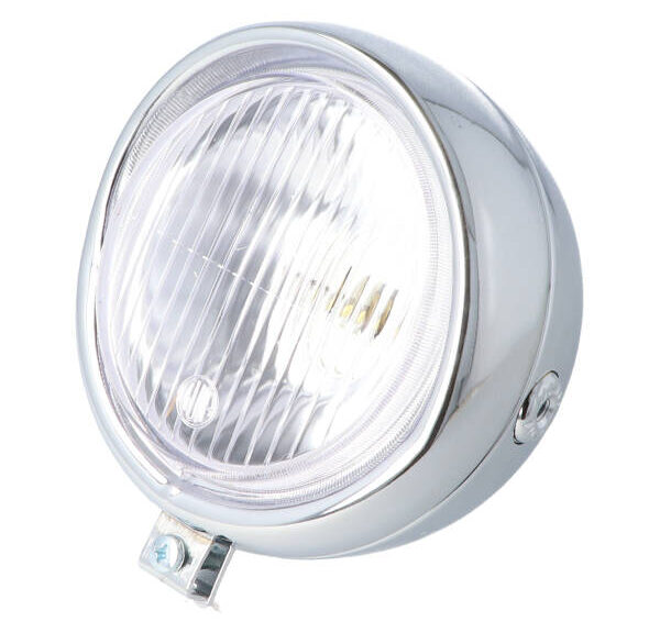 Koplamp guia rond retro 130mm chroom universeel