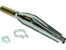 Uitlaat jamarcol cross fuego + beugel (expansie) 32mm chroom/goud bromfiets