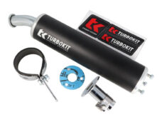 Nademper Turbokit uitlaat los 3-bouts high performance 70x270mm zwart