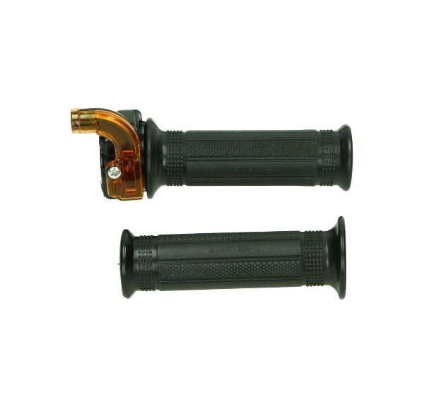 gashendel lusito speed haaks (made in EU) zwart/oranje bromfiets