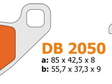 Remblokset delta achter — geschikt voor Adly Quad db2050 m-1