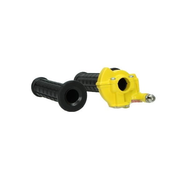 gashendel lusito speed haaks (made in EU) zwart/geel bromfiets