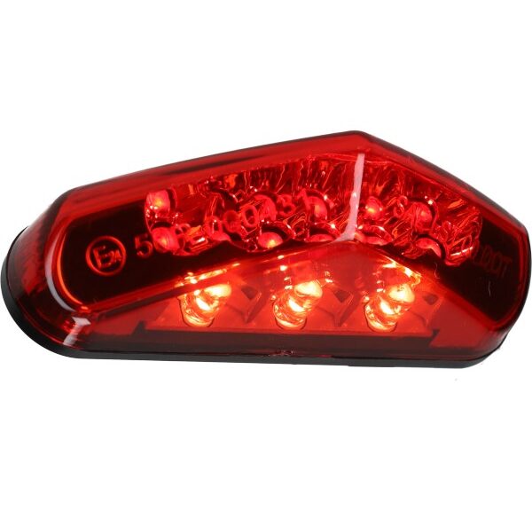achterlicht DMP led bromfiets/scooter rood glas 84mm universeel