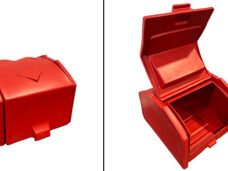 Pizzakoffer geisoleerd bovenlader 90L + montage plaat rood