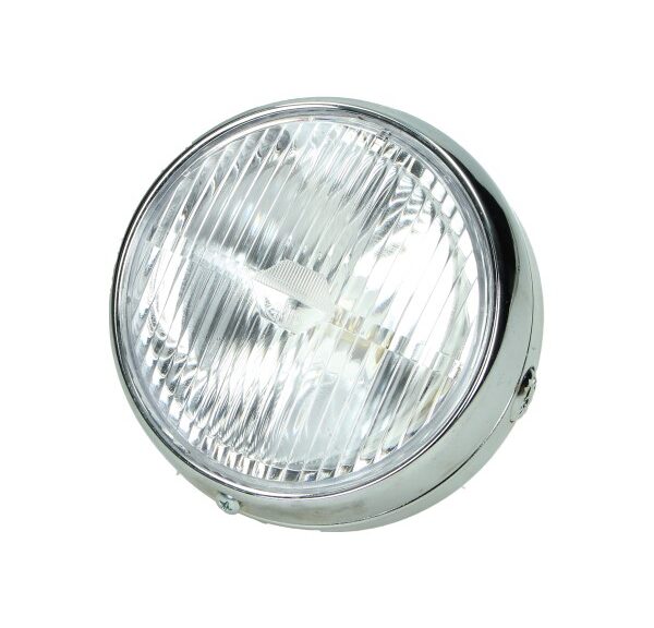 Koplamp guia rond + schakelaar 140mm chroom 103