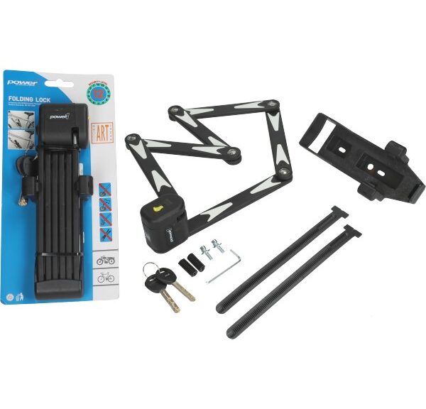 vouwslot Power1 art 2-sterren ART4249 lengte 95cm zwart fiets