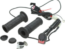 Handvatset koso + verwarming universeel 120mm zwart bromfiets