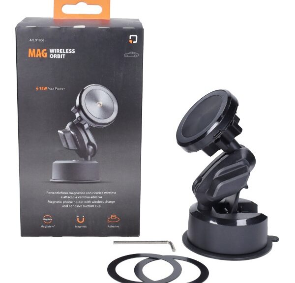 houder optiline telefoon oplader Mag Wireless Orbit voor bijv. op dashboard/vooruit Minicar 91806