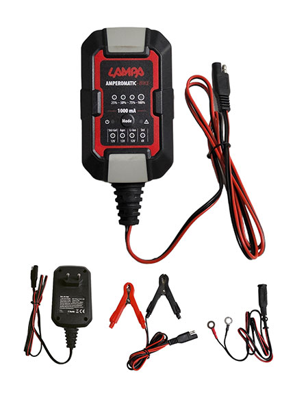 Acculader Lampa 6/12v slimme acculader amperomatic bike