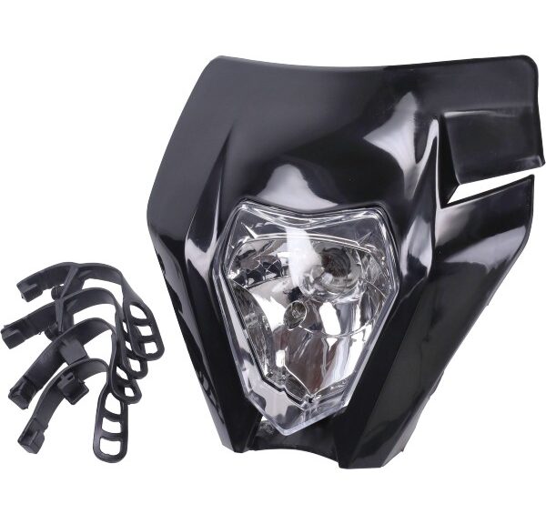 koplampspoiler + verlichting type KTM enduro/sm o.a. zwart aprilia