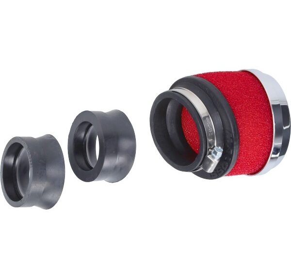 powerfilter malossi 25 graden diameter 42-50-58.5mm foam E13 phbh rood motor 0413527