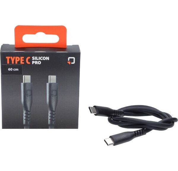oplaadkabel optiline silicone type c > usb type c 60cm zwart 91790