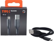 oplaadkabel optiline silicone usb A > usb C 60cm zwart 91787