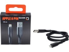 oplaadkabel optiline silicone usb A > Apple 8 pin 60cm zwart 91781