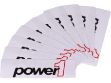 sticker power1 (100x30mm) 10 stuks