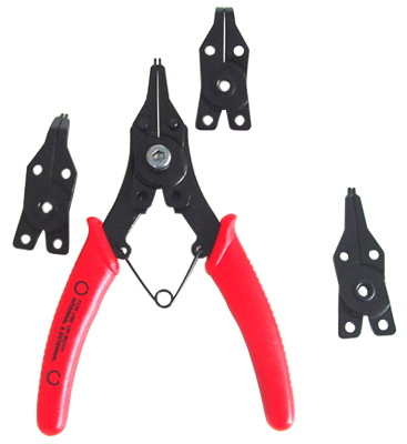 Gereedschap borgveertang + 4 koppen