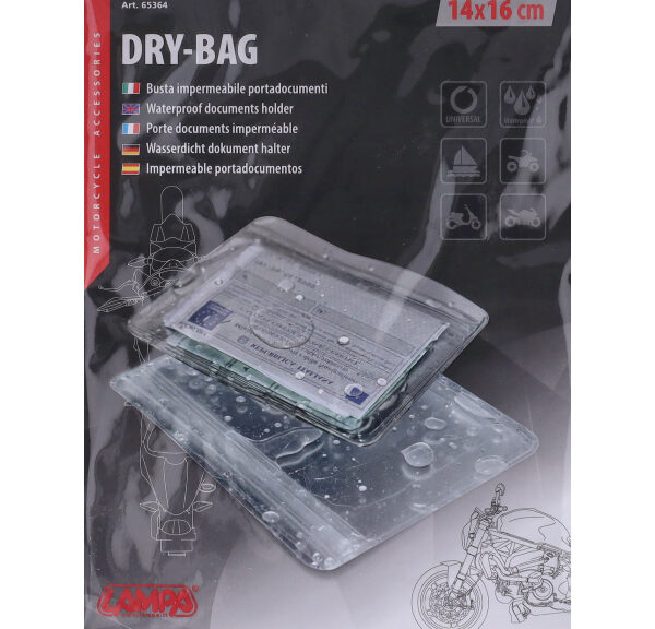 Beschermhoes Lampa waterproof documentenhouder 14x16 cm transparant