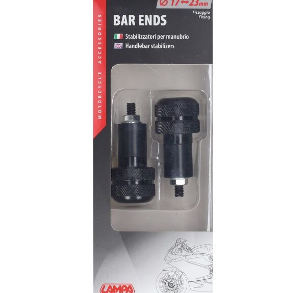 stuurbalansgewicht lampa set aluminium 17-23mm zwart 90639