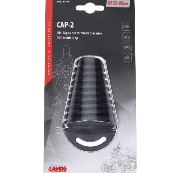 afdekdop lampa uitlaat universeel 32-60mm zwart 90155