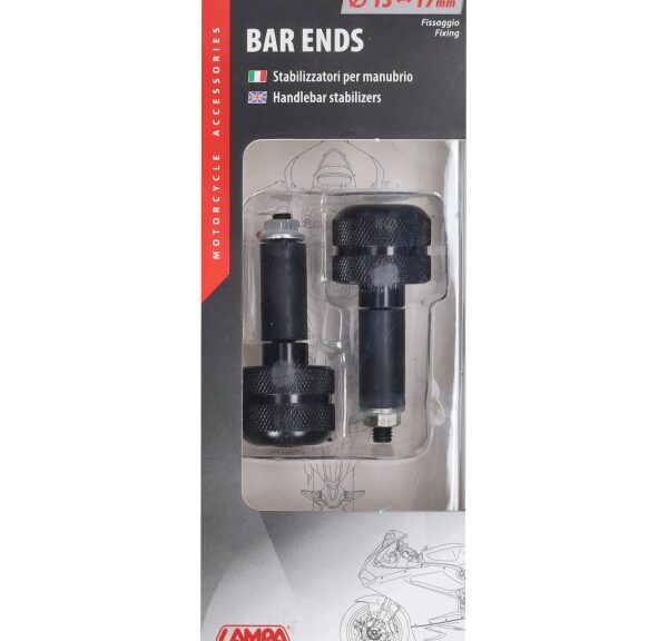 stuurbalansgewicht lampa set aluminium 17-23mm zwart 90644