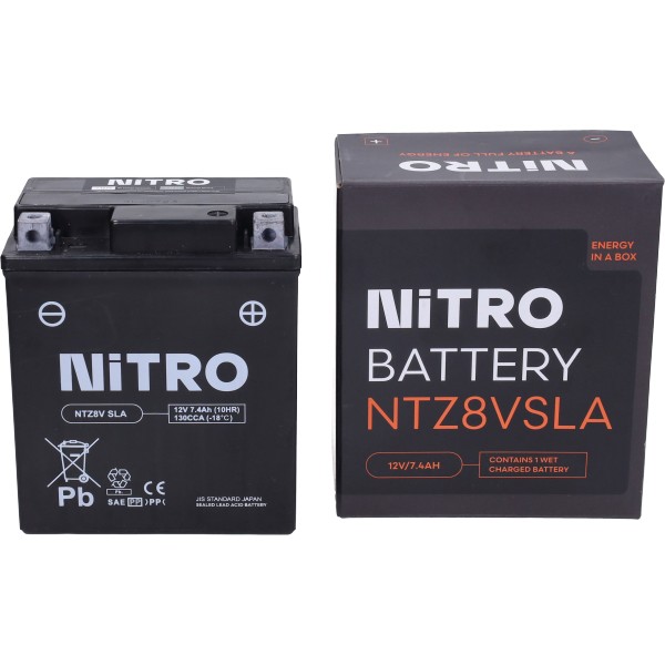 accu nitro ntz8v/ytz8v sla/gel euro-4/5 pcx 125 ie