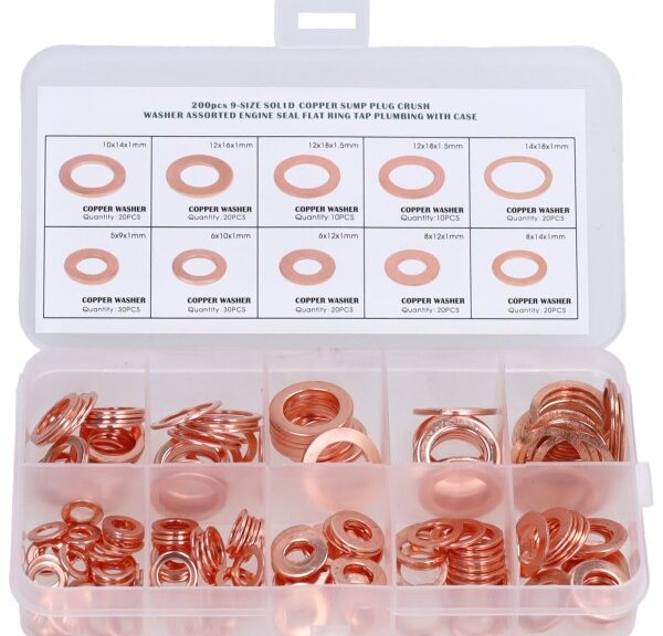 assortimentsdoos ringset koper M5-M14 200pcs
