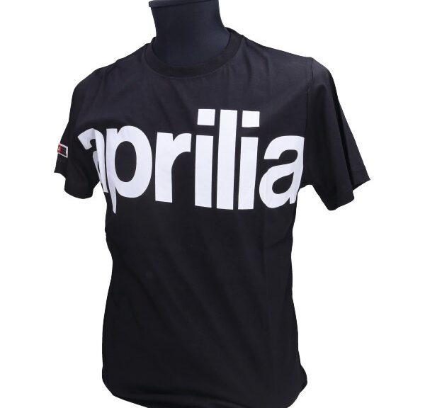 t-shirt korte mouwen Aprilia origineel woord [aprilia] M zwart 6076280m02b